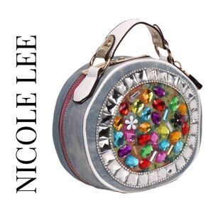 Nicole Lee Clover Denim Stones Mini‎ Crossbody Bag